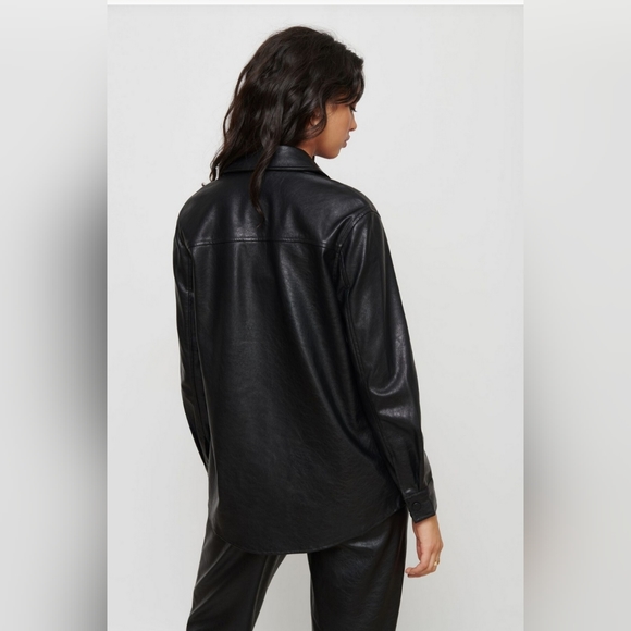 Dynamite Brooklyn Faux Leather Shacket size XS - Picture 4 of 5